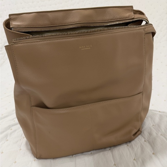 Mina Baie Harper Full Oat leather backpack diaper bag - Picture 10 of 10